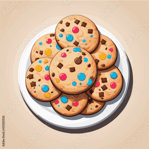 dessert, cookie, food, sweet, biscuit, bakery, background, chocolate, delicious, snack, candy, brown, homemade, bake, tasty, cake, isolated, chip, breakfast, pastry, closeup, fresh, crunchy, sugar, ve