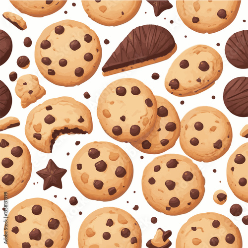 dessert, cookie, food, sweet, biscuit, bakery, background, chocolate, delicious, snack, candy, brown, homemade, bake, tasty, cake, isolated, chip, breakfast, pastry, closeup, fresh, crunchy, sugar, ve