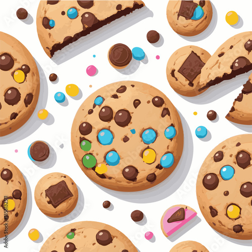 dessert, cookie, food, sweet, biscuit, bakery, background, chocolate, delicious, snack, candy, brown, homemade, bake, tasty, cake, isolated, chip, breakfast, pastry, closeup, fresh, crunchy, sugar, ve