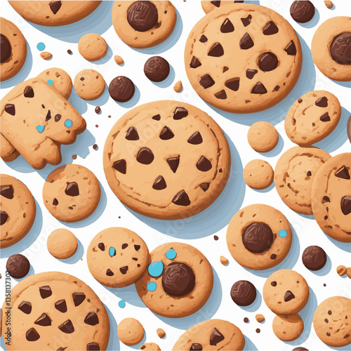 dessert, cookie, food, sweet, biscuit, bakery, background, chocolate, delicious, snack, candy, brown, homemade, bake, tasty, cake, isolated, chip, breakfast, pastry, closeup, fresh, crunchy, sugar, ve