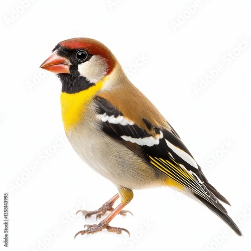 great tit isolated on white background