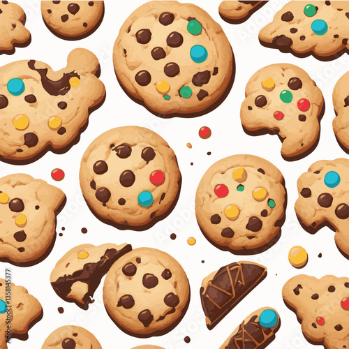 dessert, cookie, food, sweet, biscuit, bakery, background, chocolate, delicious, snack, candy, brown, homemade, bake, tasty, cake, isolated, chip, breakfast, pastry, closeup, fresh, crunchy, sugar, ve