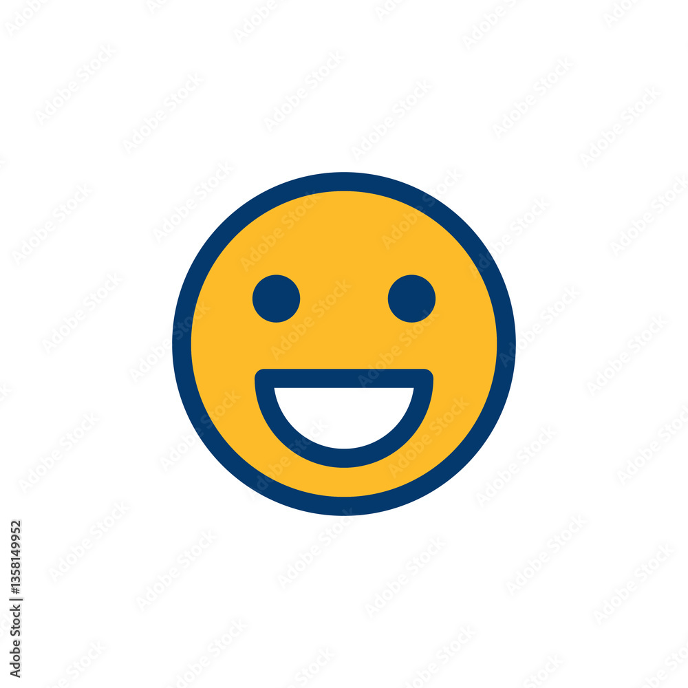 Fototapeta premium Smile icon vector isolated on white background. Smile vector icon. Emoticon Icon vector. Emoji