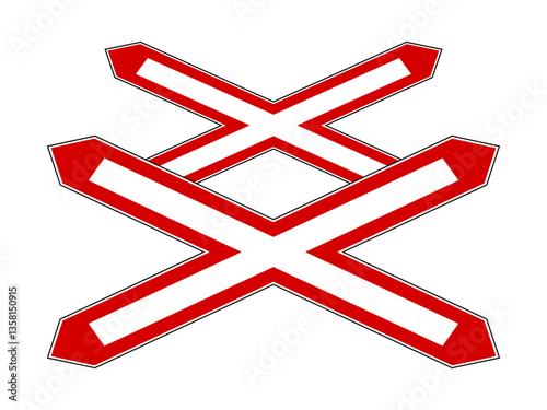 Obraz na plátně Multiple level crossing
