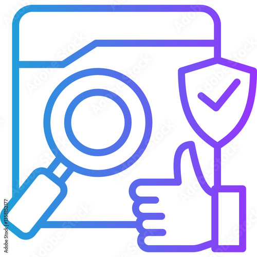 Reliability Testing line gradient icon