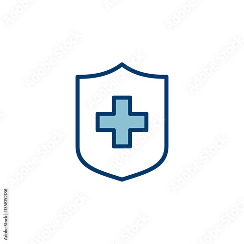 Health insurance icon vector isolated on white background. Insurance health document icon