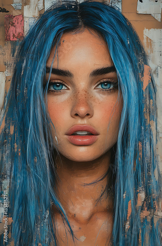 portrait of a woman with painted face