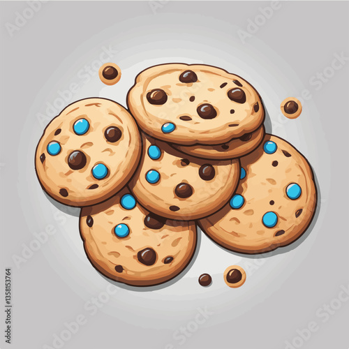 dessert, cookie, food, sweet, biscuit, bakery, background, chocolate, delicious, snack, candy, brown, homemade, bake, tasty, cake, isolated, chip, breakfast, pastry, closeup, fresh, crunchy, sugar, ve