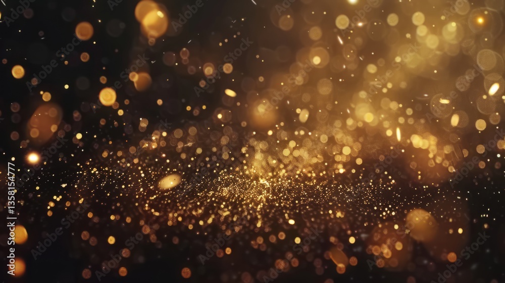 Golden Sparkle Bokeh Background, Festive Lights Overlay Texture For Celebrations Golden Sparkle Bokeh Background, Festive Lights Overlay Texture For Celebrations
