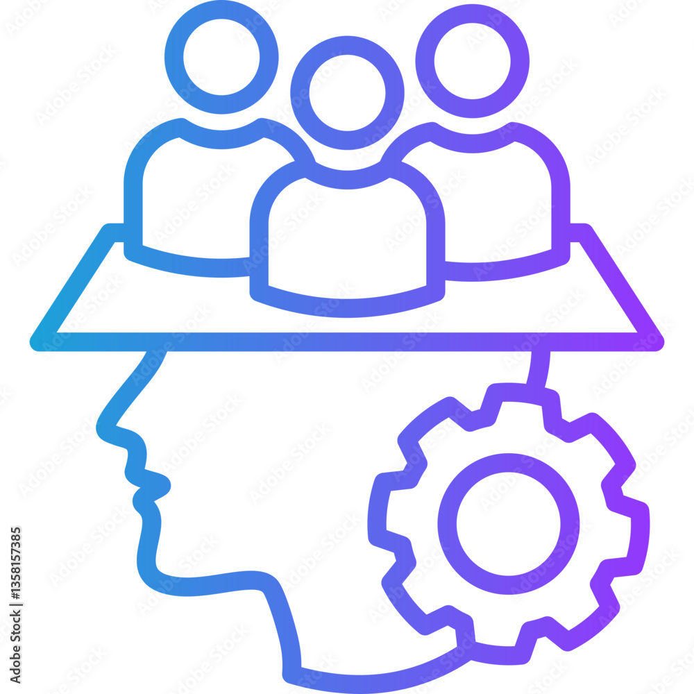 Customer Engagement line gradient icon Customer Engagement line gradient icon