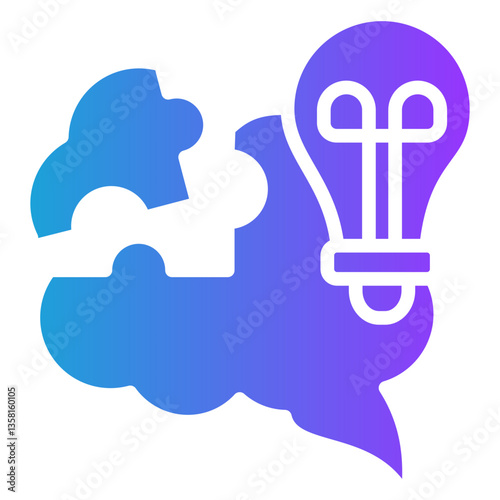 Combination glyph gradient icon