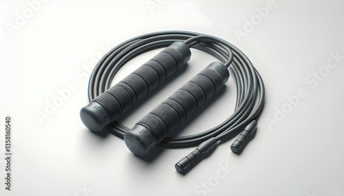 Modern blank fitness jump rope with durable design, lightweight and flexible.