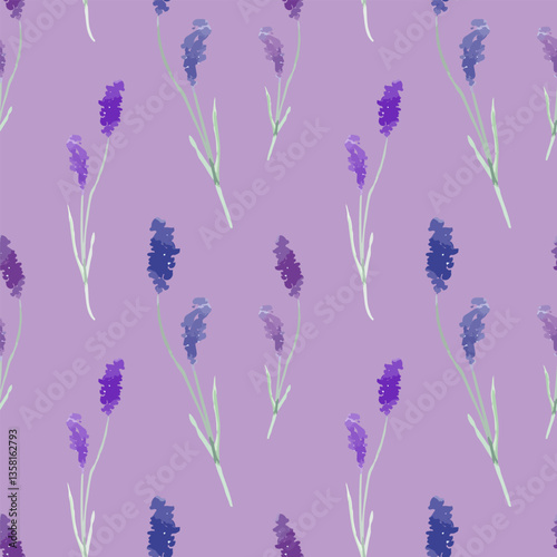 seamless pattern with lavender