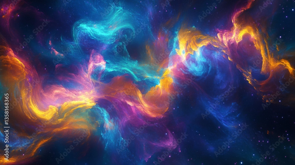 Vibrant Cosmic Nebula with Swirling Colors Vibrant Cosmic Nebula with Swirling Colors