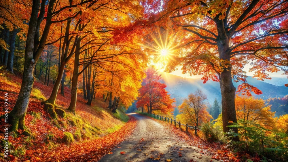 Fototapeta premium Autumn Foliage Scenic Views