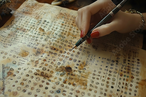 Deciphering the Secrets of an Ancient Manuscript with Symbolic Inscriptions