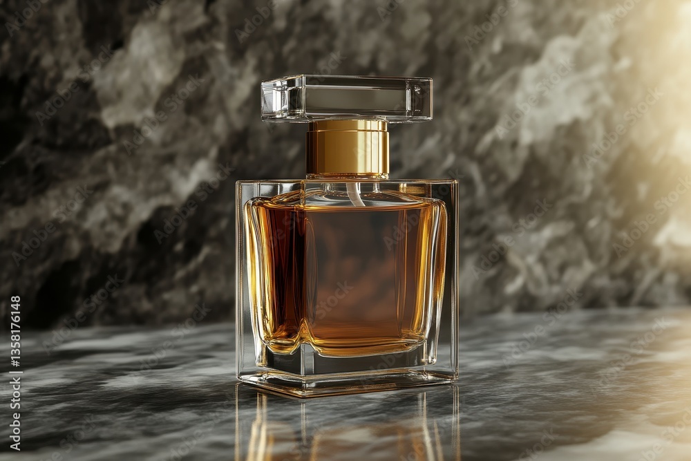 Amber Perfume Luxury Fragrance on Marble. Amber Perfume Luxury Fragrance on Marble.