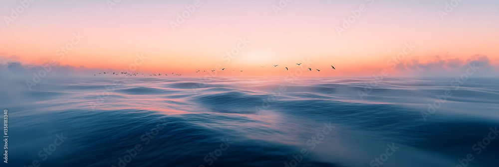Tranquil Dawn: The Serene Dance of Ocean Tides at Sunrise Tranquil Dawn: The Serene Dance of Ocean Tides at Sunrise