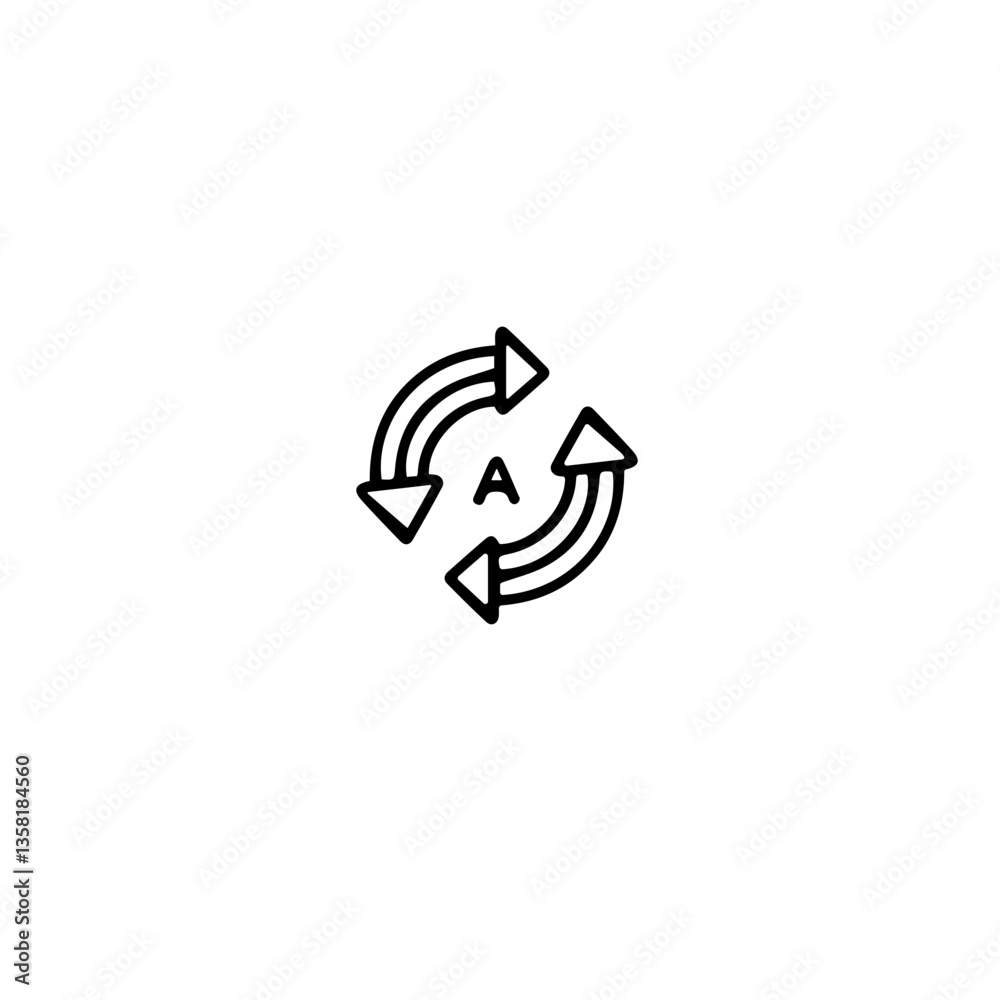 Icon with arrows indicating rotation or refresh Icon with arrows indicating rotation or refresh