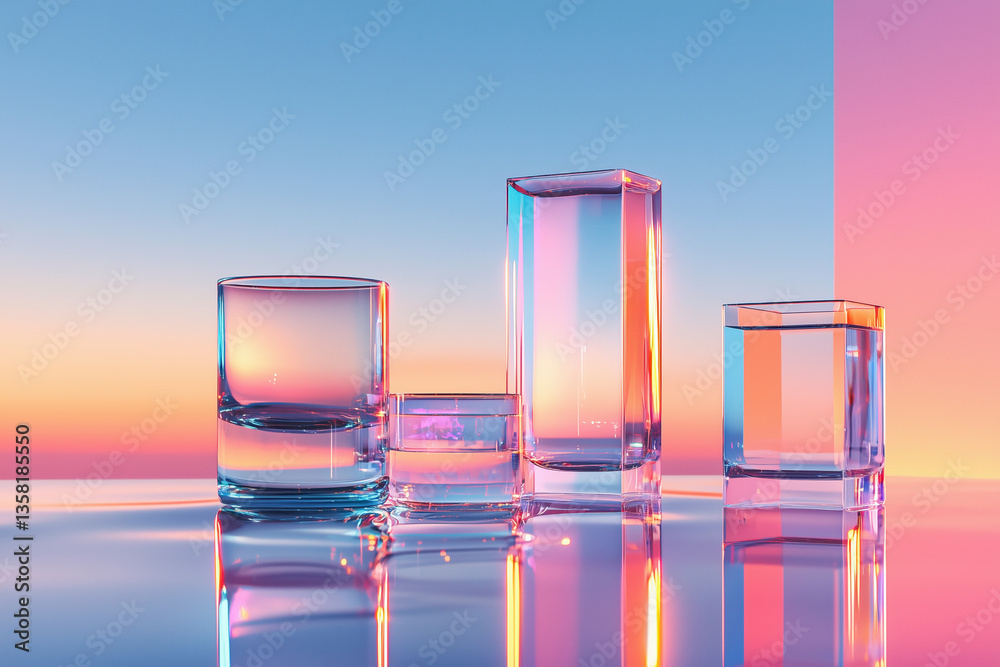 Glass Reflections: A Minimalist Drink Photography Glass Reflections: A Minimalist Drink Photography