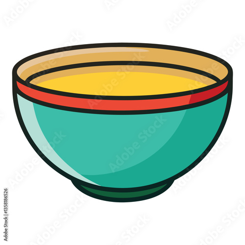Colorful Ceramic Bowls on White Background