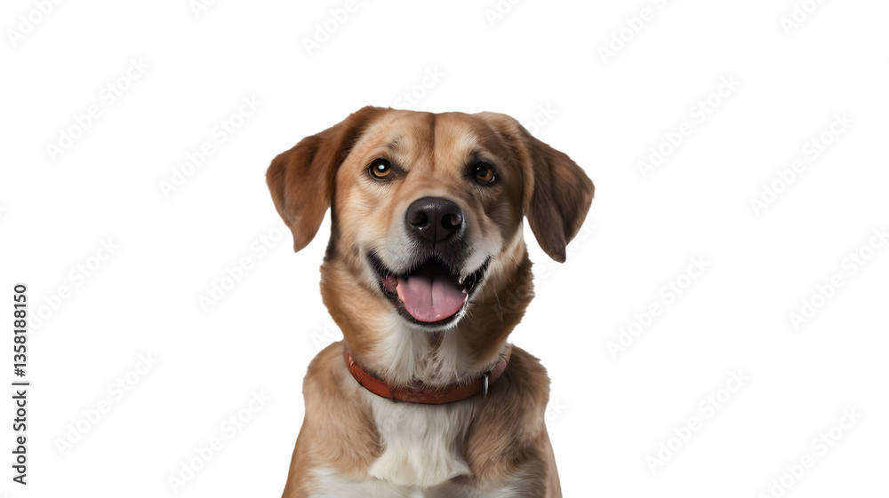 Brown Dog isolated on white background, design elements, png Brown Dog isolated on white background, design elements, png