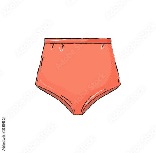 Orange High-Waisted Panties