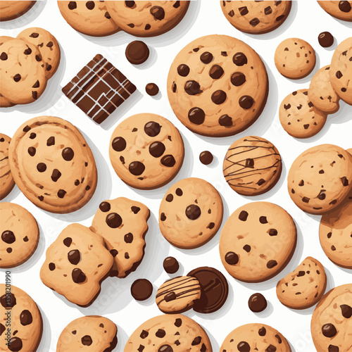 dessert, cookie, food, sweet, biscuit, bakery, background, chocolate, delicious, snack, candy, brown, homemade, bake, tasty, cake, isolated, chip, breakfast, pastry, closeup, fresh, crunchy, sugar, ve