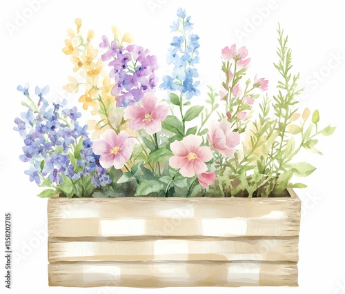 Beautiful vase flower clipart