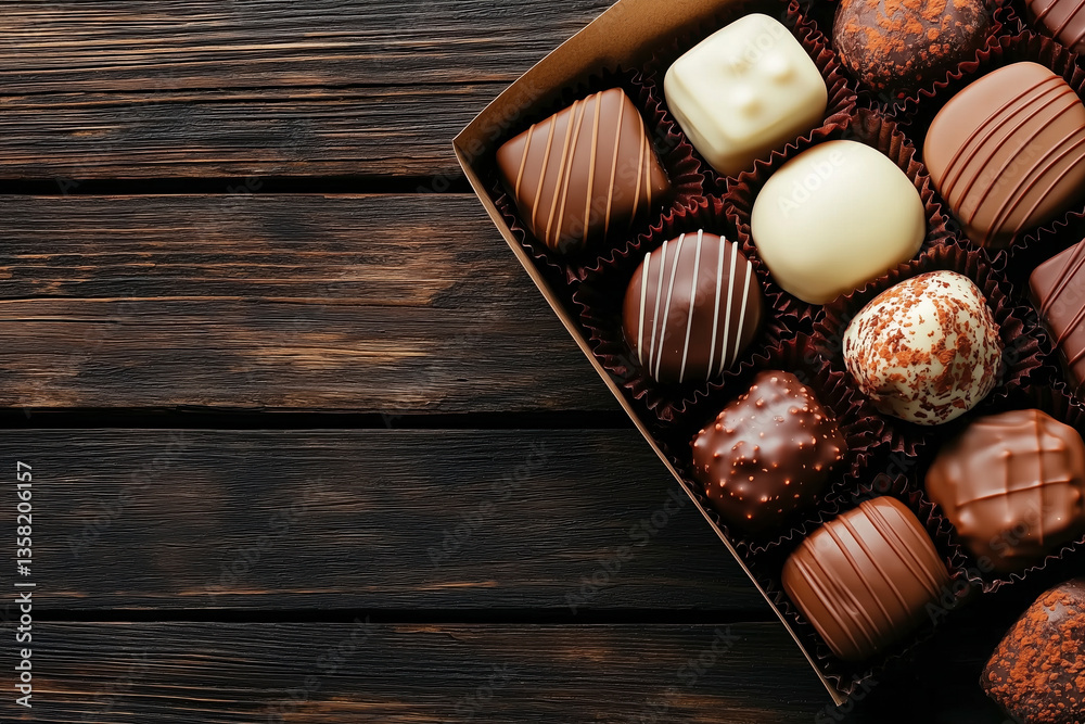 Luxury Chocolate Assortment in Elegant Box: A Decadent Delight Luxury Chocolate Assortment in Elegant Box: A Decadent Delight