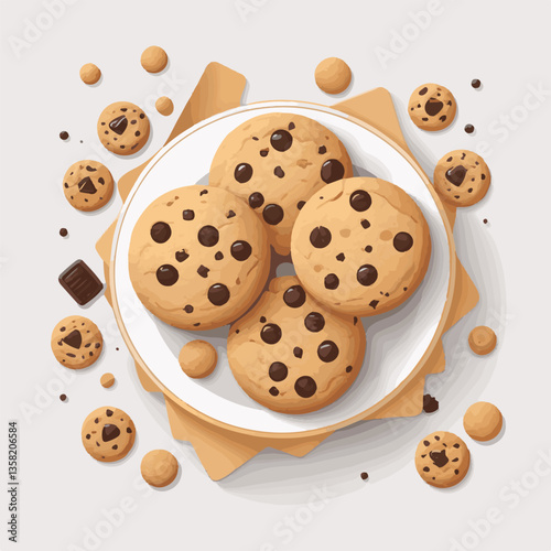 dessert, cookie, food, sweet, biscuit, bakery, background, chocolate, delicious, snack, candy, brown, homemade, bake, tasty, cake, isolated, chip, breakfast, pastry, closeup, fresh, crunchy, sugar, ve