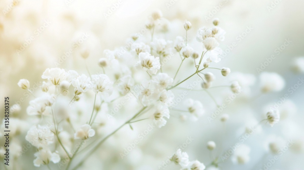 Delicate White Baby's Breath Flowers Soft Focus Delicate White Baby's Breath Flowers Soft Focus