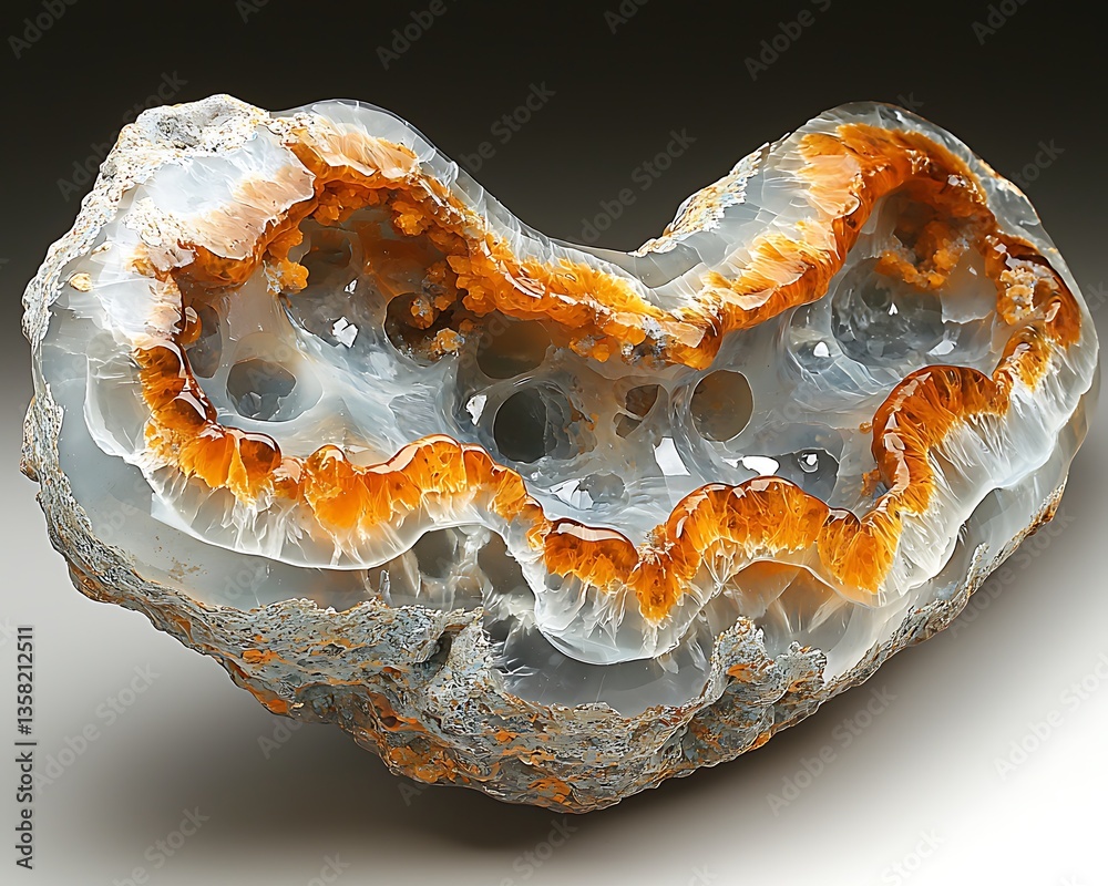 Fototapeta premium Polished Agate Geode for Studio Shot.