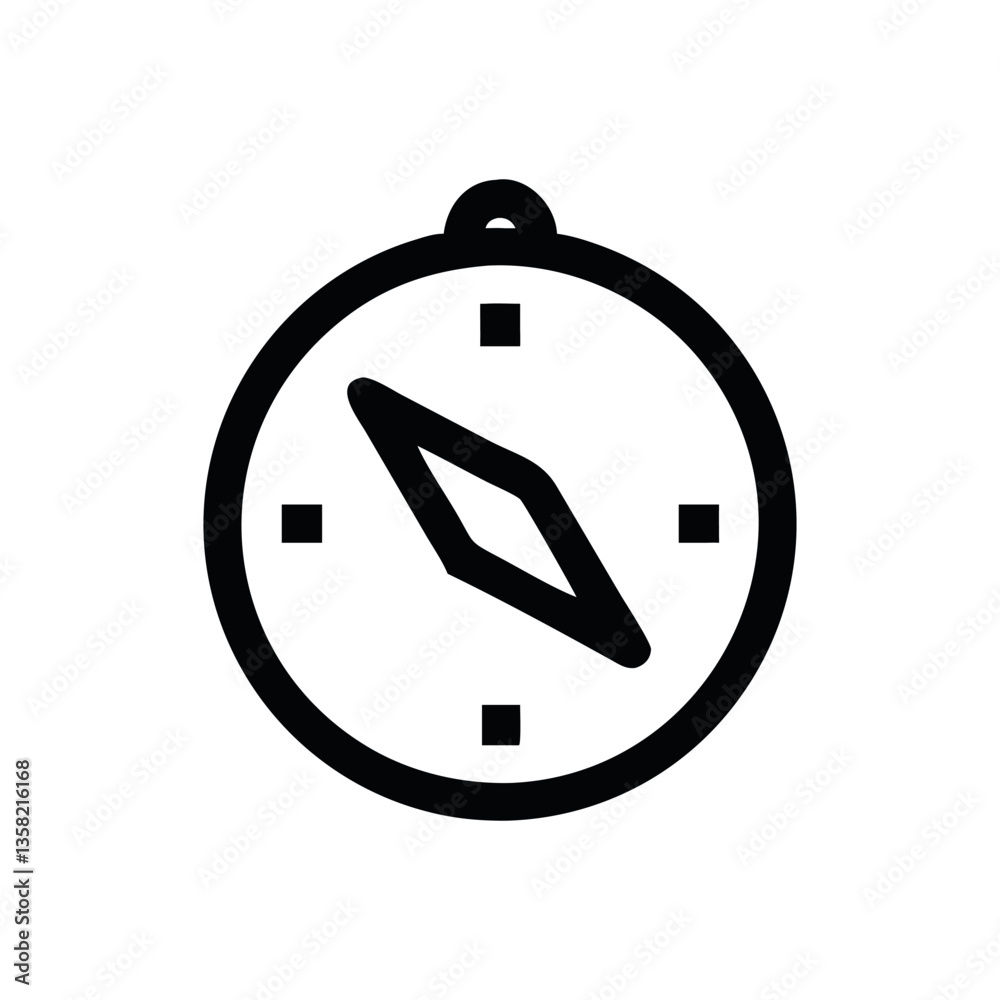 Compass with north indicator icon