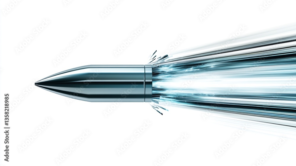 Bullet in motion, high-speed photography. Bullet in motion, high-speed photography.