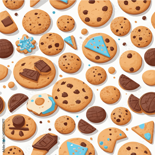 dessert, cookie, food, sweet, biscuit, bakery, background, chocolate, delicious, snack, candy, brown, homemade, bake, tasty, cake, isolated, chip, breakfast, pastry, closeup, fresh, crunchy, sugar, ve