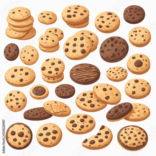 dessert, cookie, food, sweet, biscuit, bakery, background, chocolate, delicious, snack, candy, brown, homemade, bake, tasty, cake, isolated, chip, breakfast, pastry, closeup, fresh, crunchy, sugar, ve