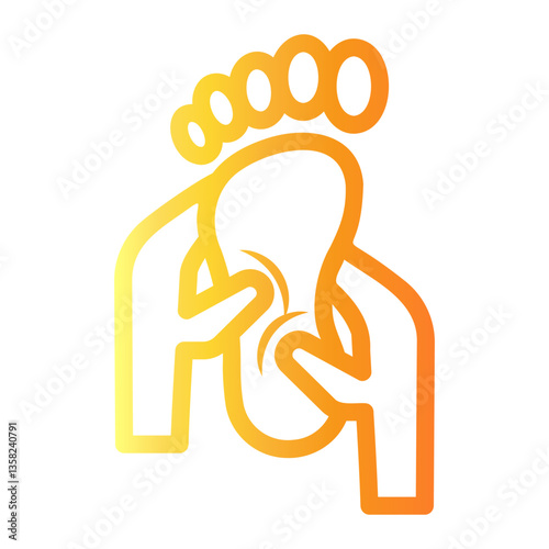 foot massage Line Gradient Icon