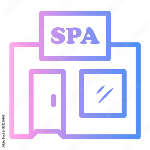 salon Line Gradient Icon
