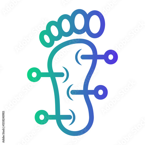 acupuncture Line Gradient Icon