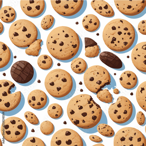 dessert, cookie, food, sweet, biscuit, bakery, background, chocolate, delicious, snack, candy, brown, homemade, bake, tasty, cake, isolated, chip, breakfast, pastry, closeup, fresh, crunchy, sugar, ve