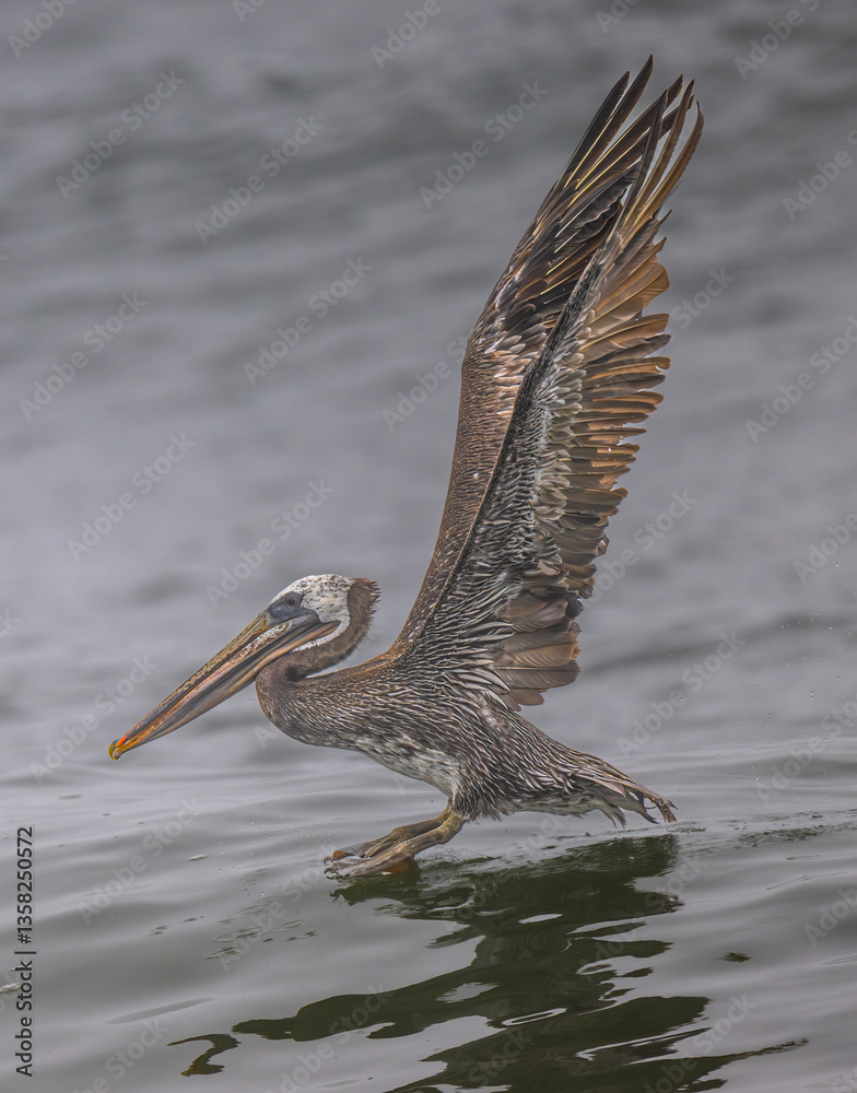 brown pelican (Pelecanus occidentalis) at the Olympic National Park, WA