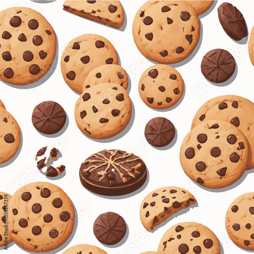 dessert, cookie, food, sweet, biscuit, bakery, background, chocolate, delicious, snack, candy, brown, homemade, bake, tasty, cake, isolated, chip, breakfast, pastry, closeup, fresh, crunchy, sugar, ve