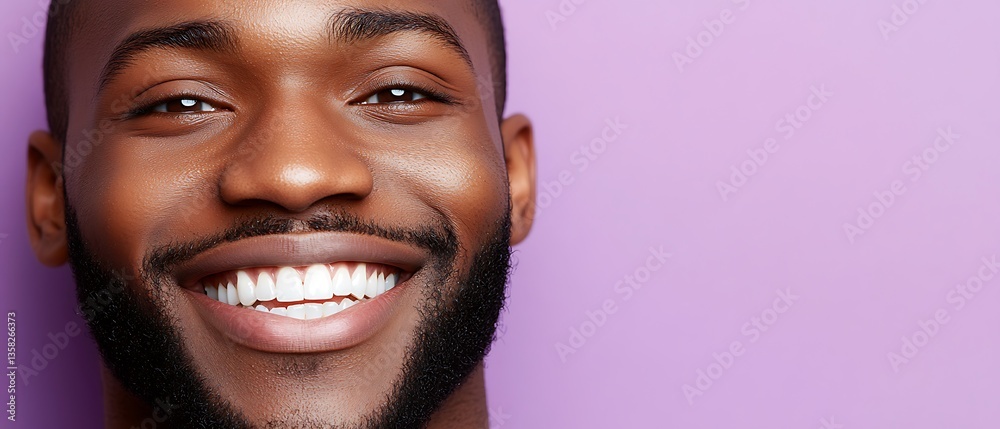 Happy Man Smiling Closeup.