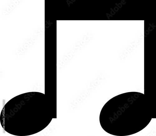 Music notes Musical key signs icon in flat style. isolated on transparent background.
