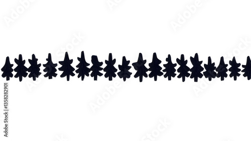 Wallpaper Mural Isolated Christmas Tree Border Illustration on Transparent Background Torontodigital.ca