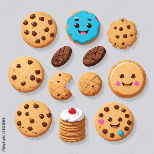 dessert, cookie, food, sweet, biscuit, bakery, background, chocolate, delicious, snack, candy, brown, homemade, bake, tasty, cake, isolated, chip, breakfast, pastry, closeup, fresh, crunchy, sugar, ve