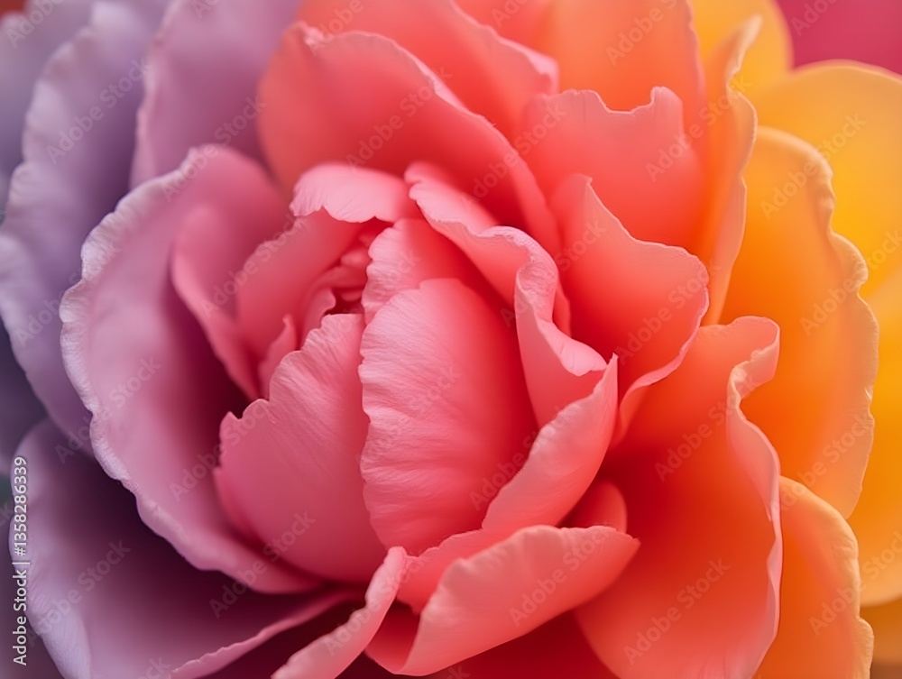 Close-up of Colorful Flower Petals with Soft Gradient Hues Close-up of Colorful Flower Petals with Soft Gradient Hues