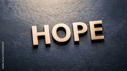 Golden hope sign representing positive expectations for the future