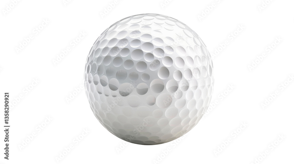 White golf ball rotating on transparent background with alpha channel White golf ball rotating on transparent background with alpha channel